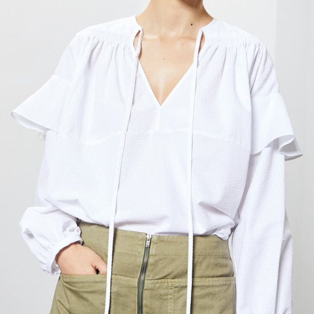 Rachel Comey Ruffled Sleeve Willow Top
